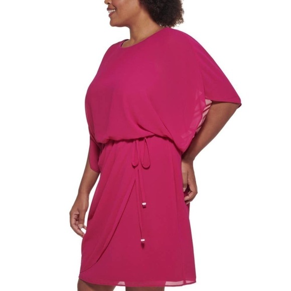 JESSICA HOWARD Womens Purple Blouson Dress Plus - Picture 2 of 7